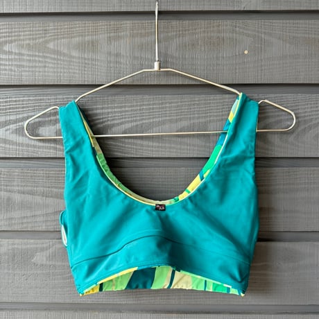 Reversible Bikini Top　Tropic Leaf x Deep Ocean
