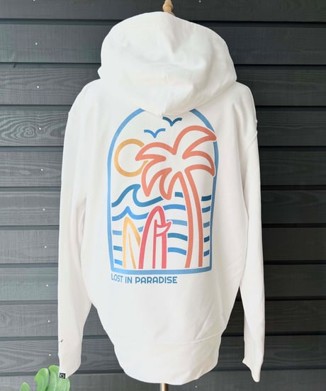 Lost in Paradise 10oz裏パイル　Hoodie White