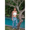 Bamboo100% Fabric Tropic Leaf Wide Pants