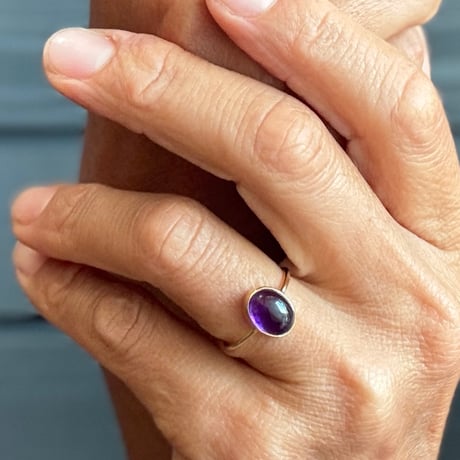 via Bella Gemstones Ring Amethyst Oval&Square