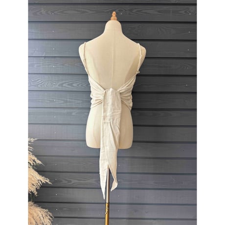 Linen Viscose Ribbon Cami Kinari