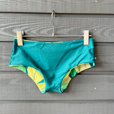 Reversible Boy Shorts Tropic Leaf x Deep Ocean