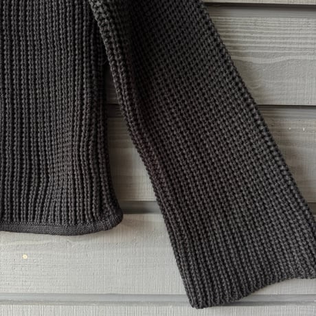 Cotton Knit Cardigan Black