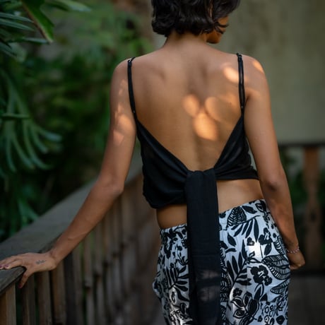 Rayon Wide Flare Pants Bali Flowers