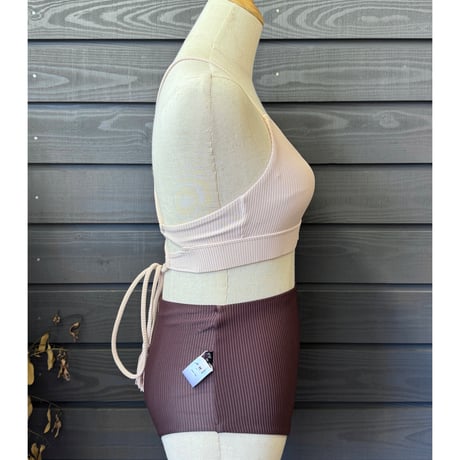 High Waist Bottom ♻️ecoRib Chestnuts