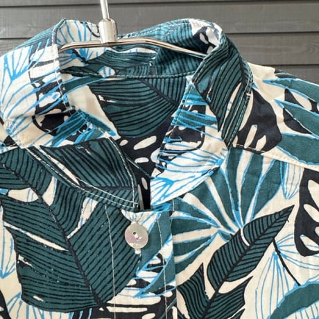 Bamboo100% Fabric Tropic Leaf Oxford Shirt