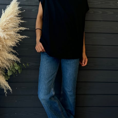 Bamboo Cotton Easy Tank　Black