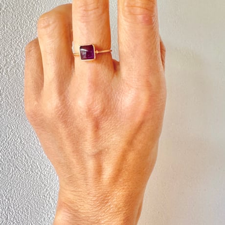 via Bella Gemstones Ring Amethyst Oval&Square