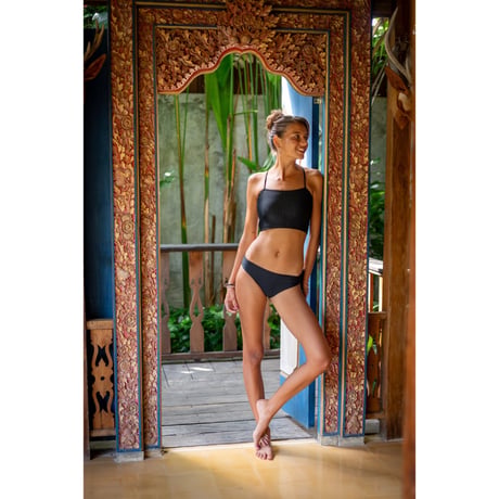 eco Rib  Bustier Top  Black