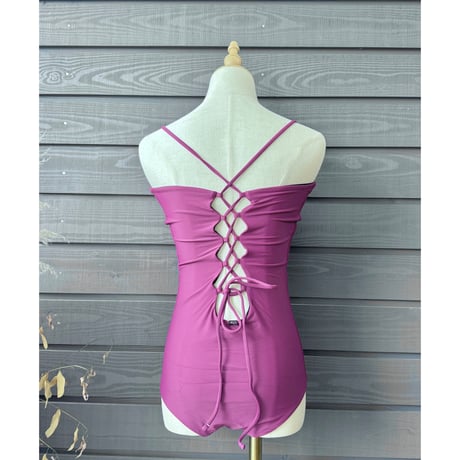Reversible  Bustier One Piece Black x Wine