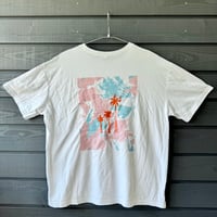 Bamboo Cotton Palm print Tshirt White