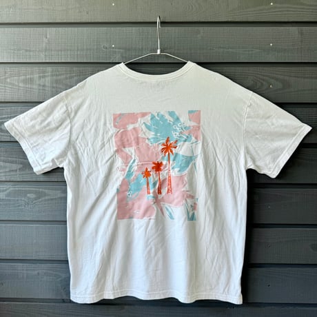 Bamboo Cotton Palm print Tshirt White