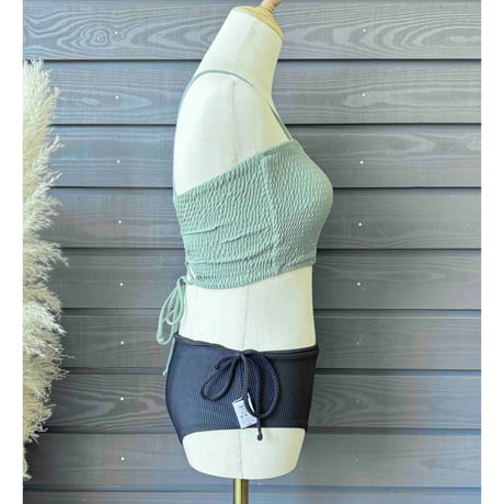 Shirring Bustier Matcha Milk