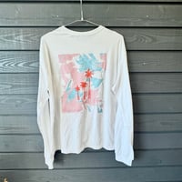 Bamboo Cotton Palm print LongT-shirt White