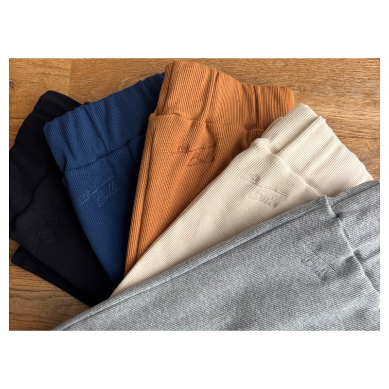 コムシラ　ラバ　新作ベーシックリブフレアパンツ M プラム SUKALA】ベーシックリブフレアパンツ(XS・S・M・L・LLサイズ ブラック