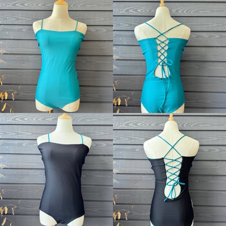 Reversible  Bustier One Piece Deep Ocean x Black