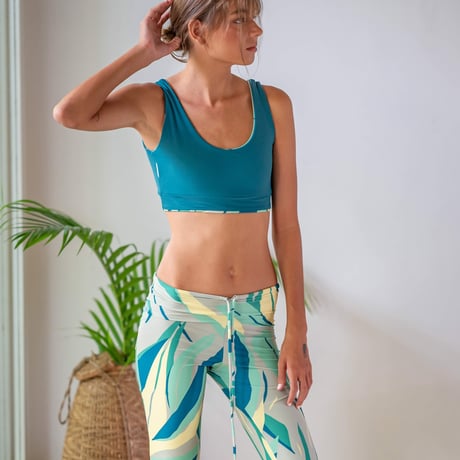 Reversible Bikini Top　Tropic Leaf x Deep Ocean
