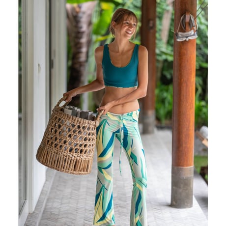 Tropic Leaf Flare Long Leggings