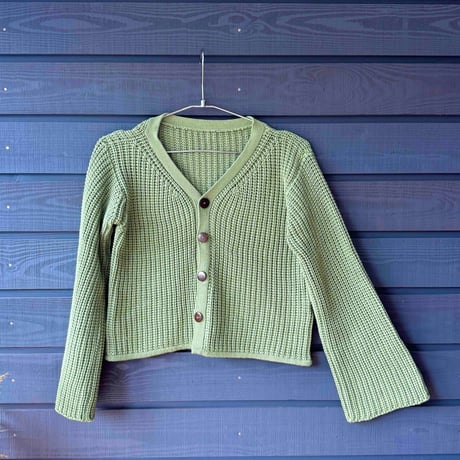 Cotton Knit Cardigan Matcha