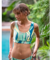 Reversible Bikini Tops　Tropic Leaf x Deep Ocean