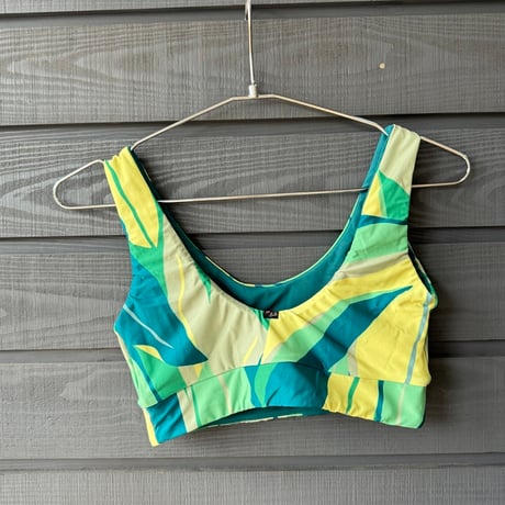 Reversible Bikini Top　Tropic Leaf x Deep Ocean