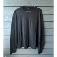 Bamboo Cotton Simple Long T-shirt Black