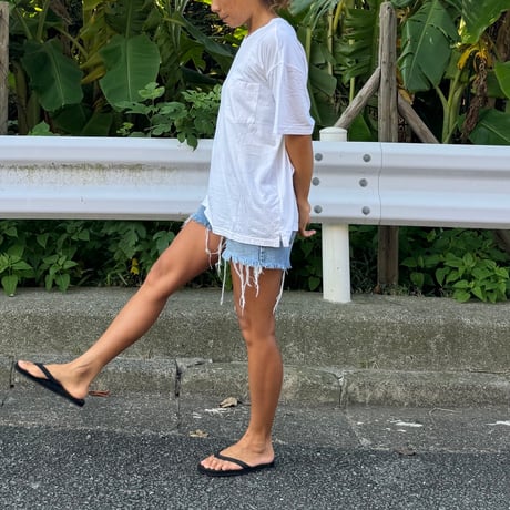 Bamboo Cotton Palm print Tshirt White