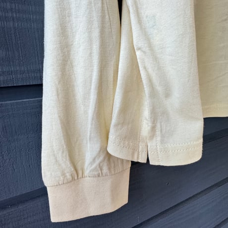 Bamboo Cotton Palm print Long T-shirt Banana Milk