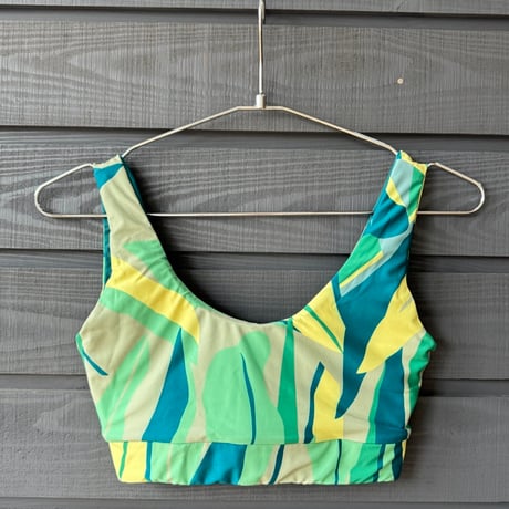 Reversible Bikini Top　Tropic Leaf x Deep Ocean