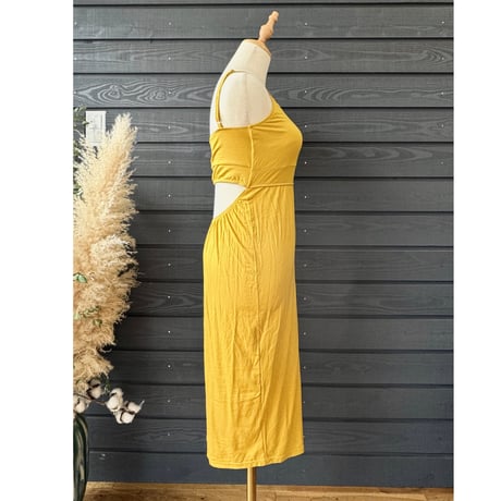 Modal Spandex　Relax Fit Bra Top Tight One Piece Mustard