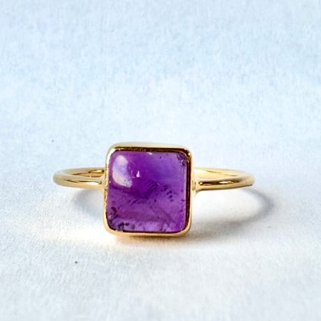 via Bella Gemstones Ring Amethyst Oval&Square