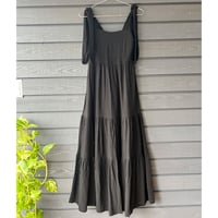 Ribbon Braless Maxi Dress　Black