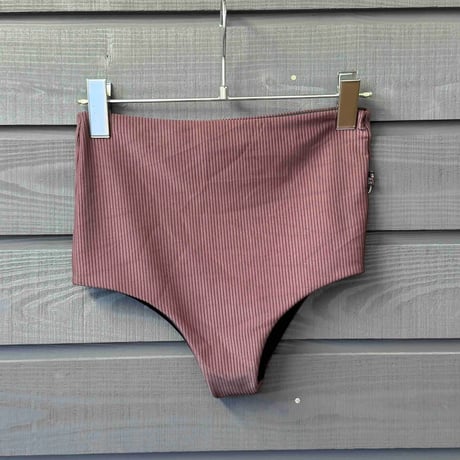 High Waist Bottom ♻️ecoRib Chestnuts
