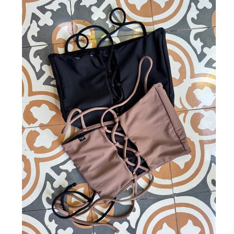 Matte Bustier Top Black