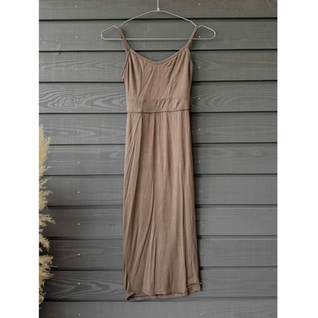 Modal Spandex　Relax Fit Bra Top Tight One Piece Mocha Brown