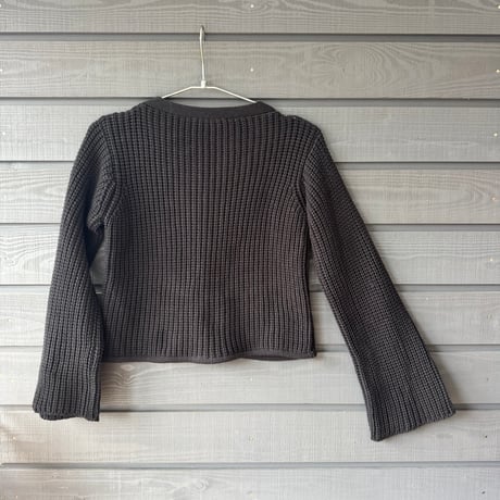 Cotton Knit Cardigan Black