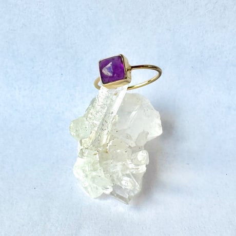 via Bella Gemstones Ring Amethyst Oval&Square