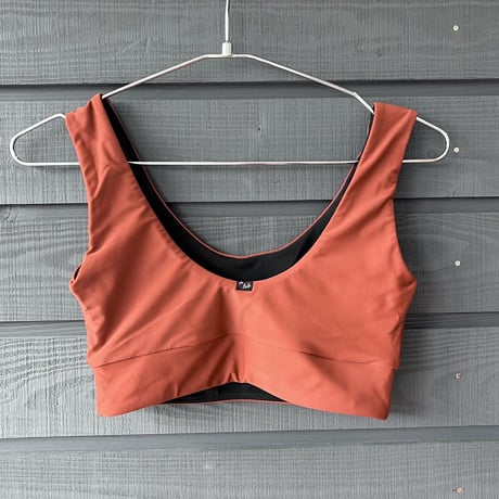 Reversible Bikini Tops　Red Brown x Black