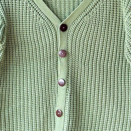 Cotton Knit Cardigan Matcha
