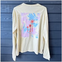 Bamboo Cotton Palm print Long T-shirt Banana Milk