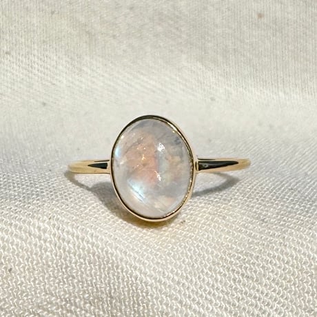via Bella Gemstones Ring Rainbow Moon Oval&Square