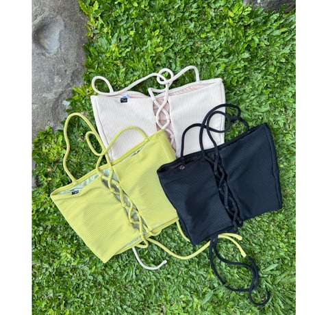 eco Rib  Bustier Top  Black