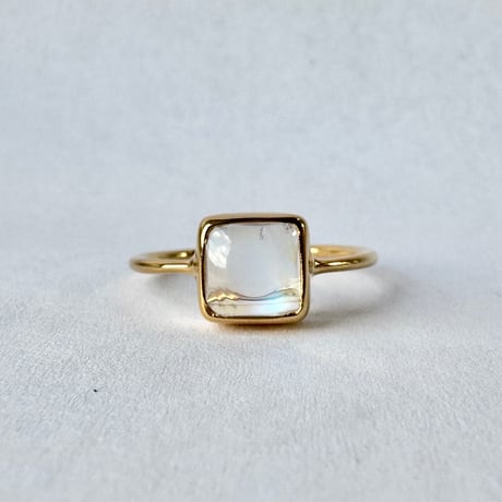 via Bella Gemstones Ring Rainbow Moon Oval&Square