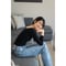 新価格！日本製　Organic Cotton by Organic Field®︎ Bra Long Sleeve Top Rib Black