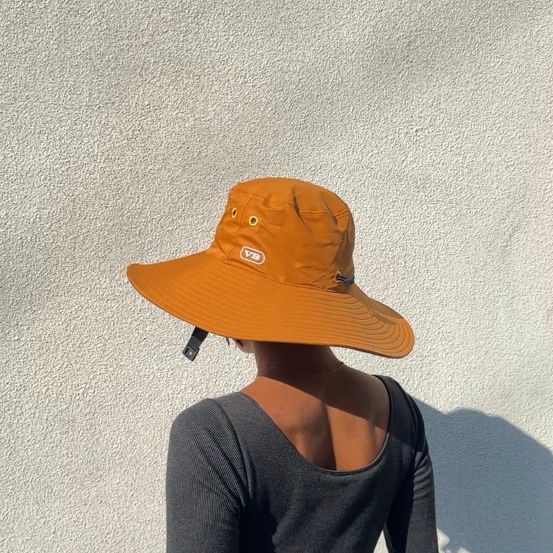 8月末発送 ツバ広め撥水ハット Smoky Orange | via Bella
