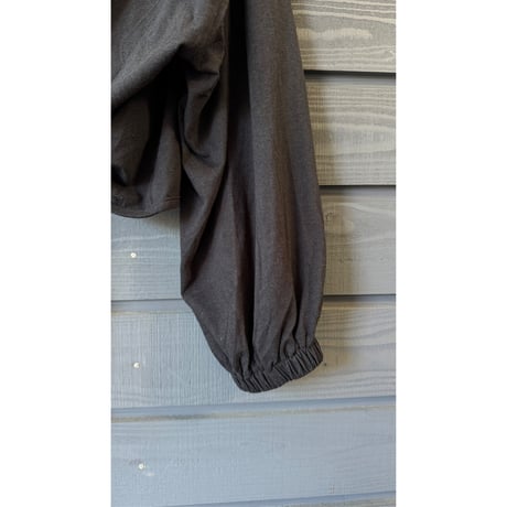 Bamboo Cotton Ribbon Top　Black
