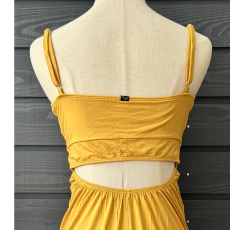 Modal Spandex　Relax Fit Bra Top Tight One Piece Mustard