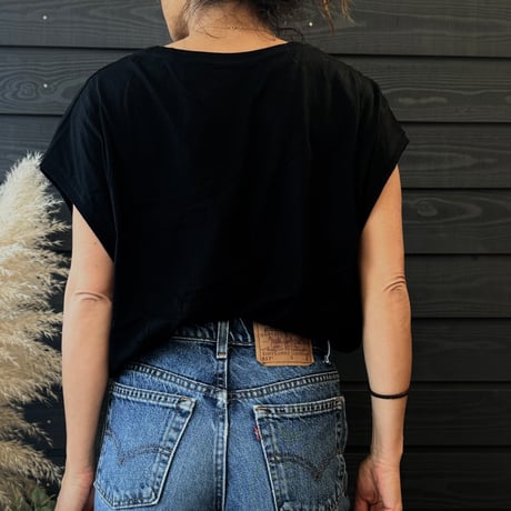 Bamboo Cotton Easy Tank　Black