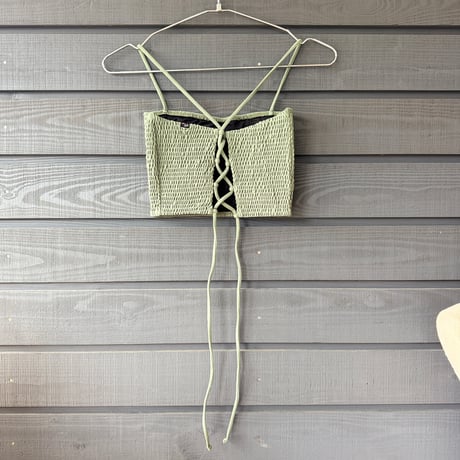 Shirring Bustier Matcha Milk