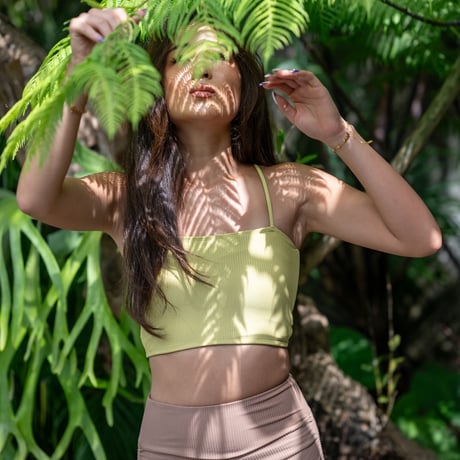 ♻️eco Rib  Bustier Top  Citrus